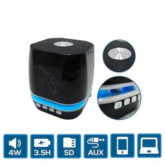 Boxa mini portabila 4W cu MP3 player / radio FM / slot USB + bluetooth