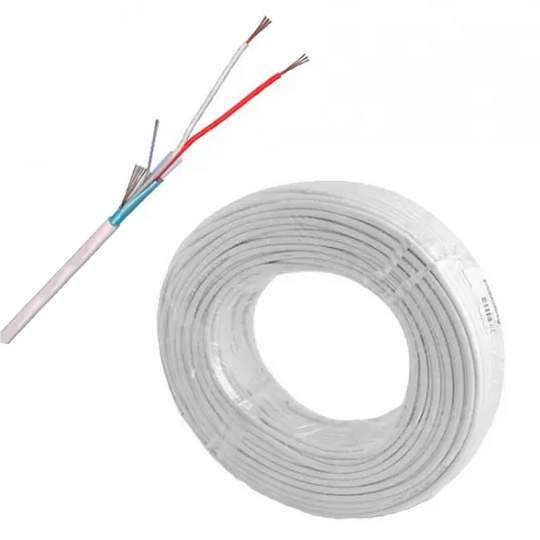 Cablu alarma 2 fire multifilare ecranate + fir masa CU 2 x 0,22mm rola 100 metri Cablu alarma 2 fire multifilare ecranate + fir masa CU 2 x 0,22mm rola 100 metri