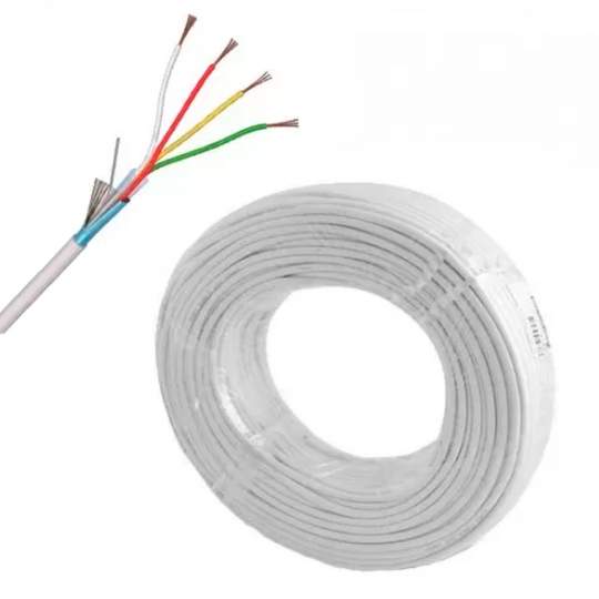 Cablu alarma 4 fire multifilare ecranate + fir masa CU 4 x 0,22mm rola 100 metri