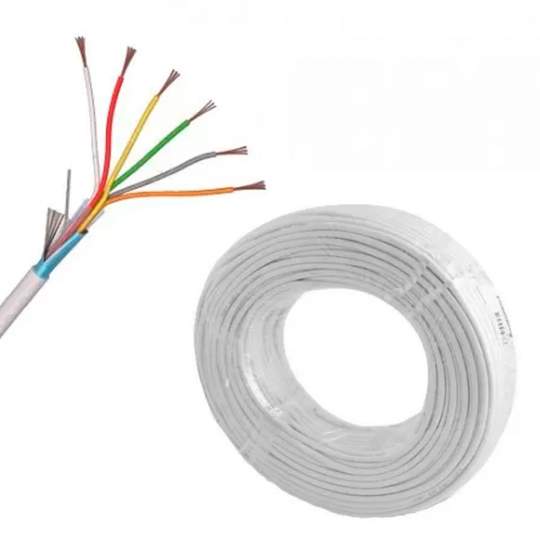 Cablu alarma 6 fire multifilare ecranate + fir masa CCA 6 x 0,22mm rola 100 metri Cablu alarma 6 fire multifilare ecranate + fir masa CCA 6 x 0,22mm rola 100 metri