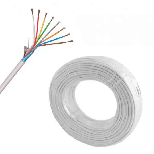Cablu alarma 8 fire multifilare ecranate + fir masa CU 8 x 0,22mm rola 100 metri Cablu alarma 8 fire multifilare ecranate + fir masa CU 8 x 0,22mm rola 100 metri