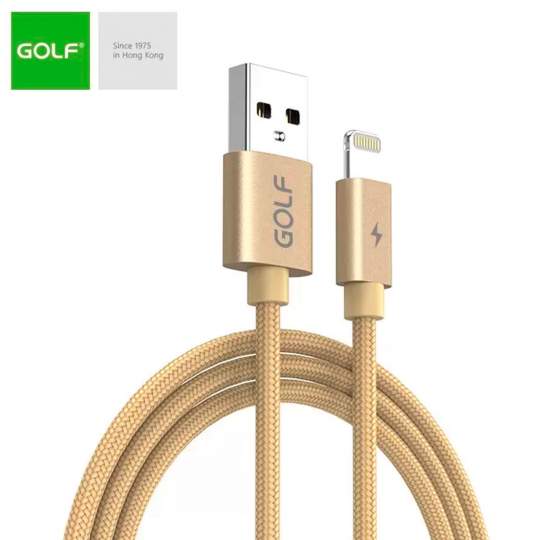 Cablu USB Lightning fast charge Golf GC-76i auriu