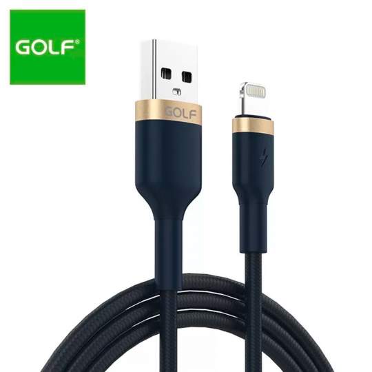 Cablu USB Lightning fast charge Metal Braided Golf GC-71i albastru