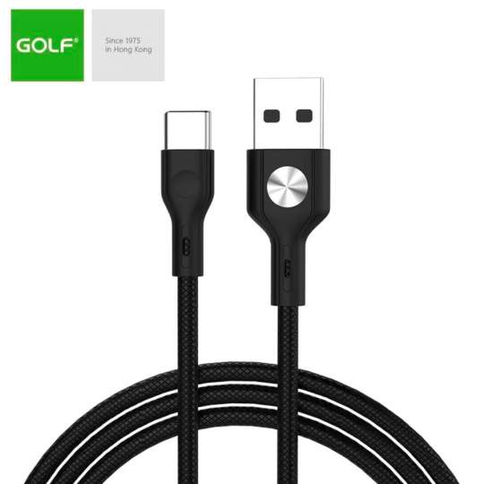 Cablu USB Type C CD Leather Golf GC-60t negru