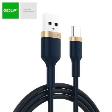 Cablu USB Type C fast charge Metal Braided Golf GC-71t albastru