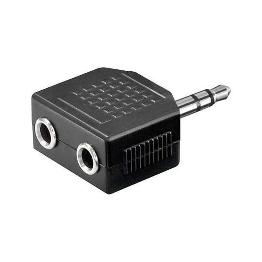 Mufa adaptor de la 2 x jack 3,5mm mama stereo la jack 3,5mm tata stereo