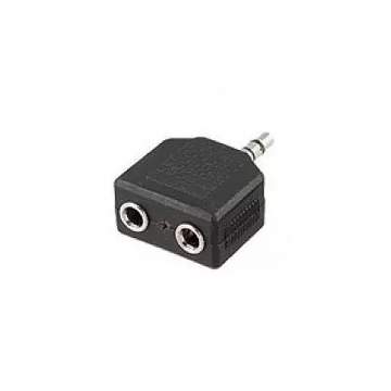 Mufa adaptor de la 2 x jack 6,3mm mama stereo la jack 3,5mm tata stereo