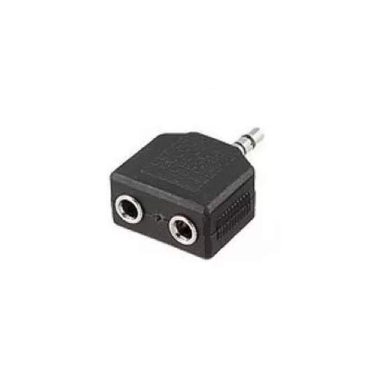 Mufa adaptor de la 2 x jack 6,3mm mama stereo la jack 3,5mm tata stereo