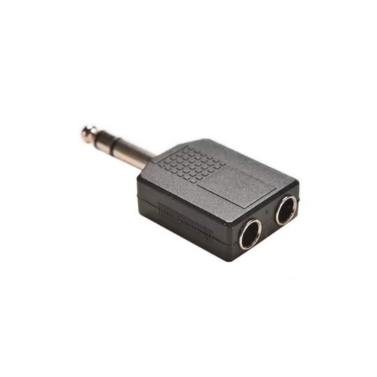 Mufa adaptor de la 2 x jack 6,3mm mama stereo la jack 6,3mm tata stereo