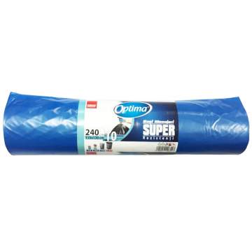 Saci menajeri 240L albastri 115x130cm Sano Optima Super (rola 10 bucati)