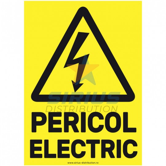Indicator autocolant - Pericol Electric - A5
