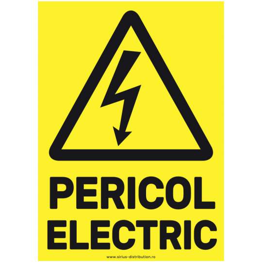 Indicator autocolant - Pericol Electric - A5