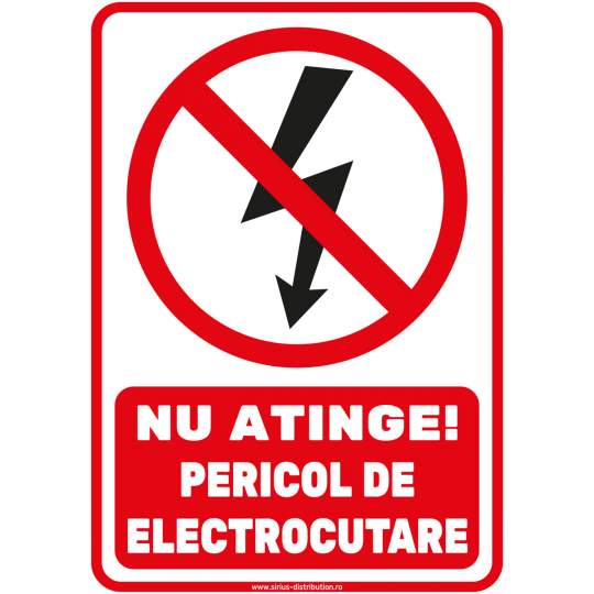 Indicator autocolant - Pericol de Electrocutare - A5