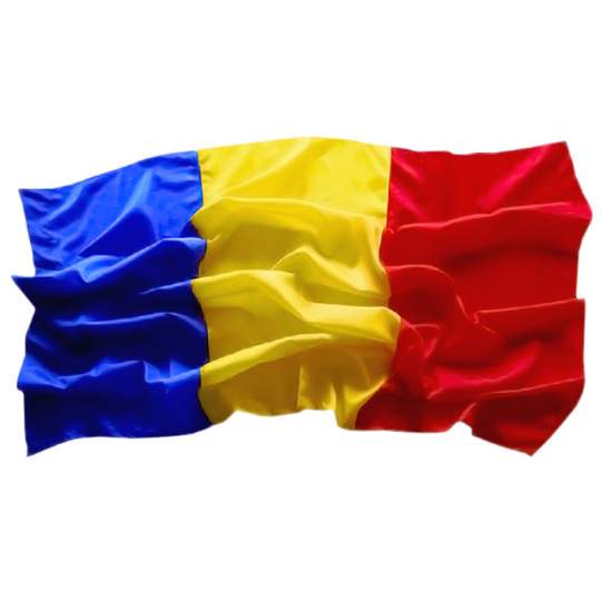 Drapel Romania, pentru interior, din satin 140cm x 210cm (1buc)