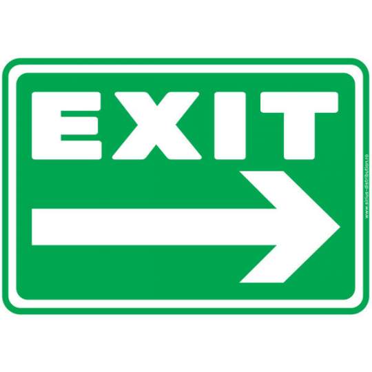 Autocolant EXIT DREAPTA 148x210mm format A5 (1 bucata)