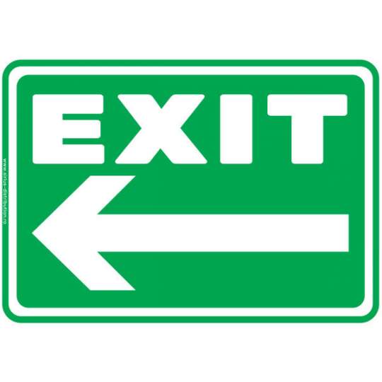 Autocolant EXIT STANGA 148x210mm format A5 (1 bucata) Autocolant EXIT STANGA 148x210mm format A5 (1 bucata)