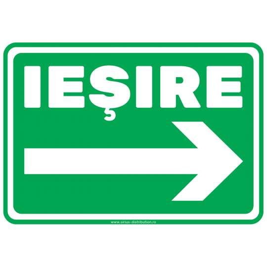 Autocolant Iesire DREAPTA 210x297mm format A4 (1 bucata)