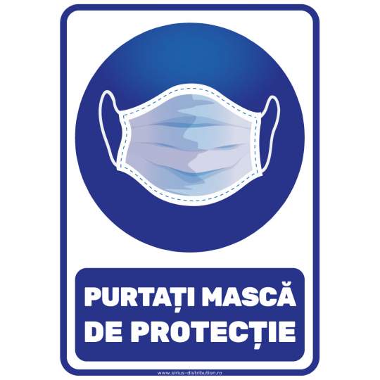 Indicator autocolant - PURTATI MASCA DE PROTECTIE - A5 Indicator autocolant - PURTATI MASCA DE PROTECTIE - A5