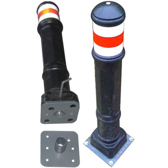 Stalp hexagonal delimitare trotuar, prindere la nivelul solului, 90cm, demontabil cu imbus Stalp hexagonal delimitare trotuar, prindere la nivelul solului, 90cm, demontabil cu imbus