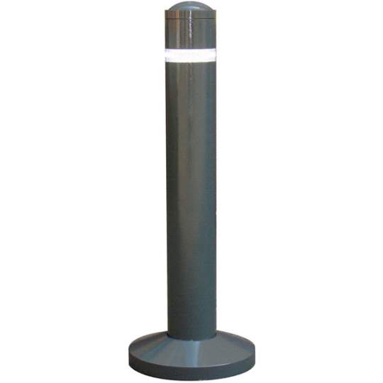 Stalp metalic rotund delimitare trafic auto-pietonal, prindere la nivelul solului, reflectorizant, inaltime 70 cm Stalp metalic rotund delimitare trafic auto-pietonal, prindere la nivelul solului, reflectorizant, inaltime 70 cm