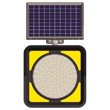 Indicator rutier solar cu leduri pentru avertizarea zonelor cu lucrari