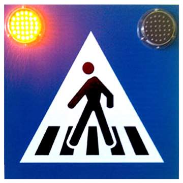 Indicator rutier "Trecere de pietoni" cu LED