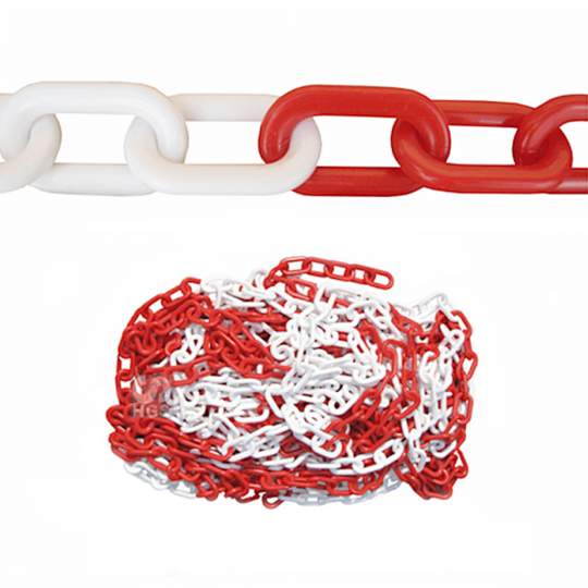 Lant plastic 25m / 8mm - alb & rosu