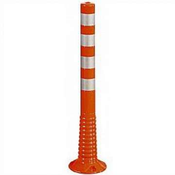 Stalp flexibil din cauciuc pentru delimitare trafic cu inaltimea de 100 cm, portocaliu (1 bucata)
