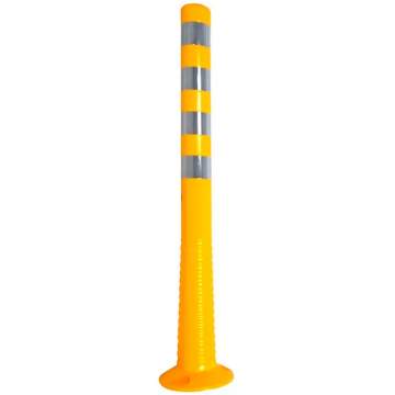 Stalp flexibil pentru delimitare trafic cu inaltimea de 100 cm, galben (1 bucata)