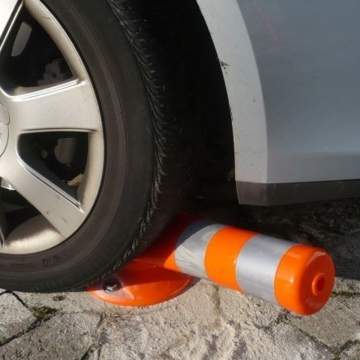 Stalp flexibil din cauciuc pentru delimitare trafic cu inaltimea de 100 cm, portocaliu (1 bucata)