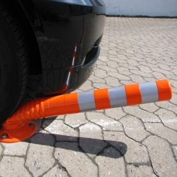 Stalp flexibil din cauciuc pentru delimitare trafic cu inaltimea de 100 cm, portocaliu (1 bucata)