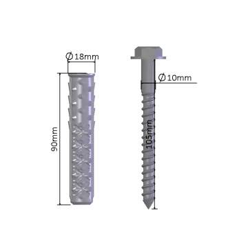 Stalpi zincati pentru oglinzi si indicatoare rutiere, cu flansa prindere pe beton (1 bucata)