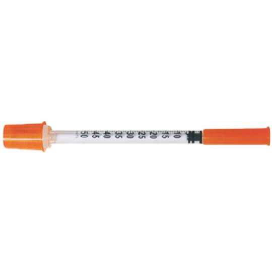 Seringi insulina 0.5 ml AC FIX 30G piston cauciuc, 3 componente (100 bucati)