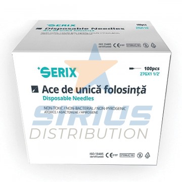 Ace seringa 27G gri unica folosinta sterile - Serix (100 bucati)