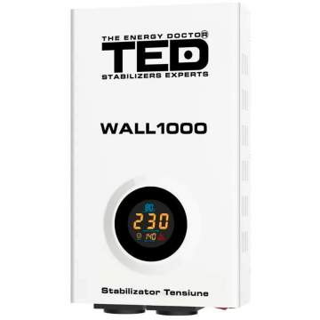 Stabilizator retea maxim 1000VA-AVR LCD 2 iesiri schuko WAL TED000057