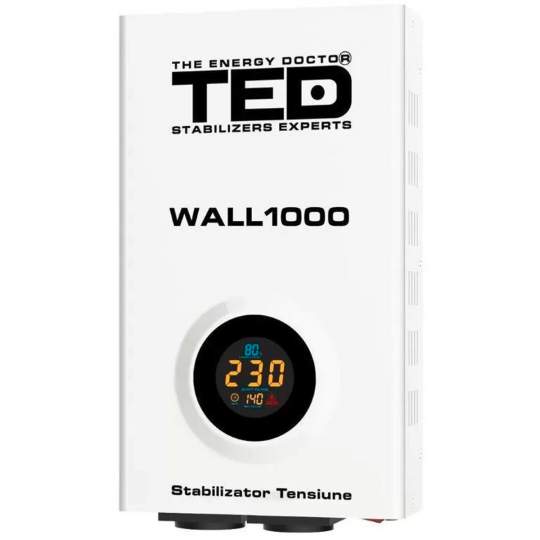 Stabilizator retea maxim 1000VA-AVR LCD 2 iesiri schuko WAL TED000057