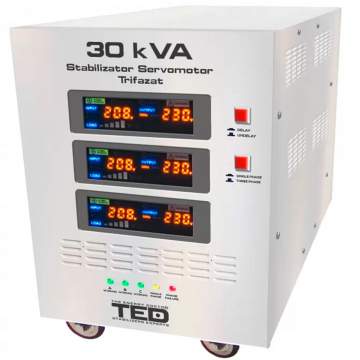 Stabilizator retea maxim 30KVA-SVC-seromotor trifazic-trifazic TED000156
