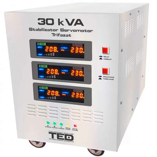 Stabilizator retea maxim 30KVA-SVC-seromotor trifazic-trifazic TED000156 Stabilizator retea maxim 30KVA-SVC-seromotor trifazic-trifazic TED000156