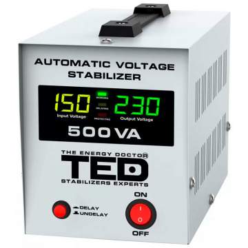 Stabilizator reteamaxim 500VA-AVR LCD 2 iesiri shuko TED000194
