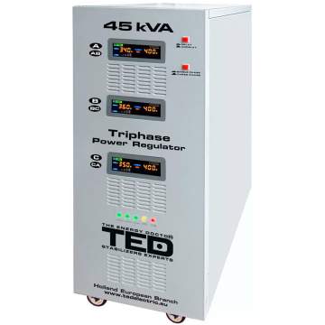 Stabilizator tensiune retea maxim 45KVA-SVC-servomotor trifazat-trifazat TED000170