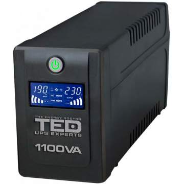 UPS 1100VA/600W Line Interactive-stabilizator 4 iesiri schuko TED001573
