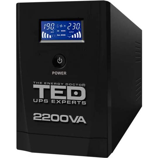 UPS 2200VA/1200W-stabilizator 3 iesiri schuko TED001610