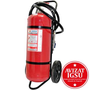 Stingator carosabil tip P100, din otel, presurizat, cu pulbere ABC