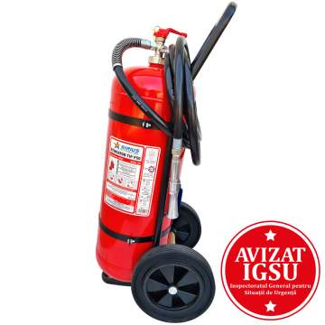 Stingator carosabil tip P50 cu pulbere ABC, din otel, presurizat