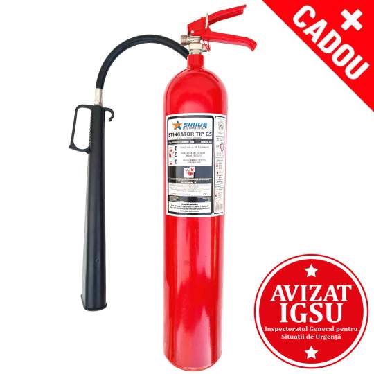 Stingator cu CO2, tip G5 + Cadou semn stingator A6