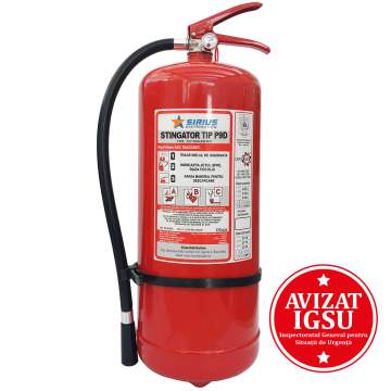 Stingator portabil presurizat permanent cu pulbere tip P9D