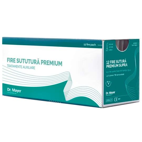 Fire sutura Polyamide Premium SUPRA 3/0 Cu Ac 16mm 1/2 Sectiune Rotunda, 12 fire - Dr Mayer Fire sutura Polyamide Premium SUPRA 3/0 Cu Ac 16mm 1/2 Sectiune Rotunda, 12 fire - Dr Mayer