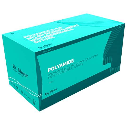 Fire sutura Premium Polyamide 4-0 Cu Ac De 18mm 3/8 Triunghiular, 12 fire - Dr Mayer