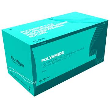 Fire sutura Premium Polyamide 5-0 Cu Ac De 18mm 1/2 Triunghiular, 12 fire - Dr Mayer