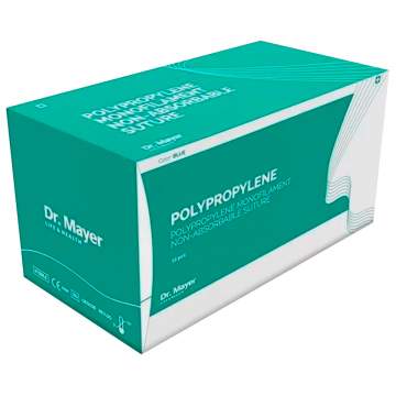 Fire sutura Premium Polypropylene 4-0 Cu Ac De 20mm 3/8 triunghiular, 12 fire - Dr Mayer